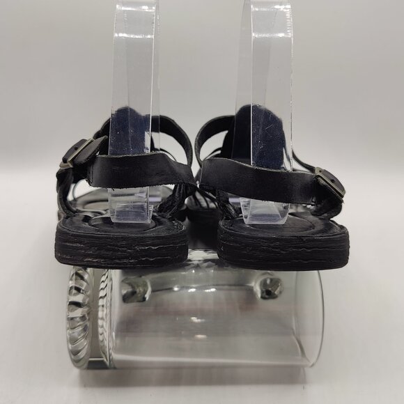 BORN womens 8.5M Santiam Huarache Black Strappy Leather Sandal - Picture 6 of 11